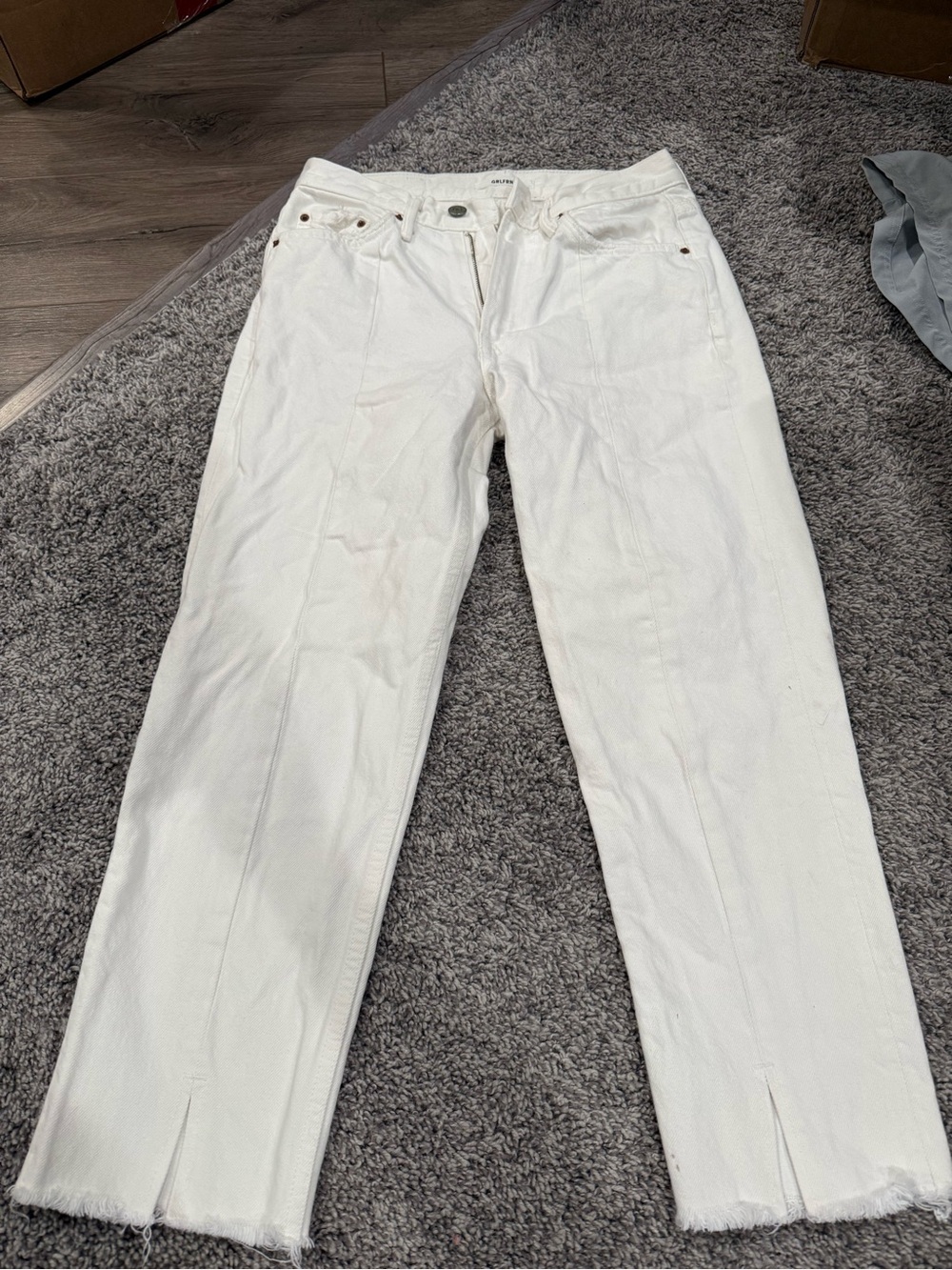 GRLFRND White High-Rise Jeans